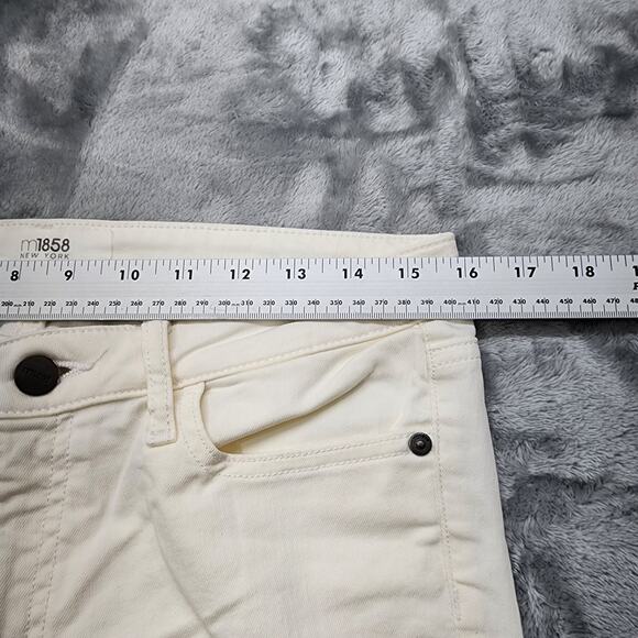 M1858 New York Jeans Womens 6/28 White Paulina Ankle Low Rise Skinny Stretch - Picture 10 of 14